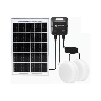 B.V. - LED napelemes lámpa 2xLED/35W/12V 6000 mAh 6500K átm. 16,8 cm B1020135G kép