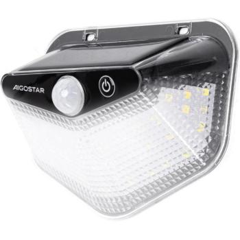 B.V. - LED napelemes lámpa érzékelővel, 3,7 V, 6500 K, 500 mAh, IP65, fekete B1020136K kép