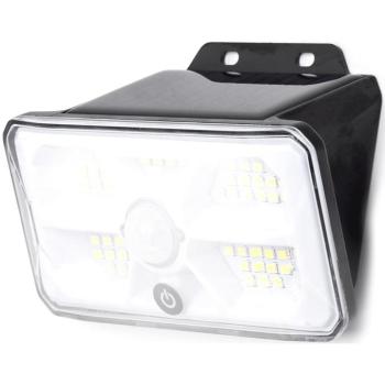 B.V. - LED napelemes lámpa érzékelővel LED/3,7V 6500K 500 mAh IP65 fekete B1020136L kép