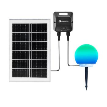 B.V. LED RGB dimmelhető kültéri MESH lámpa, 20 W, 3,7 V, 4000 mAh, 2700–6500 K, IP65, átmérő 15 cm S1030233S kép