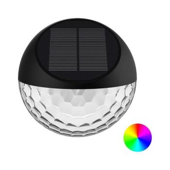 B.V. - LED RGB napelemes fali lámpa LED/2W/1,2V fekete IP44 B10201NO5 kép