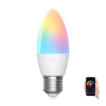 B.V. LED RGBW Dimmelhető izzó C37 E27/6,5W/230V 2700-6500K Wi-Fi - S10201FW2 kép