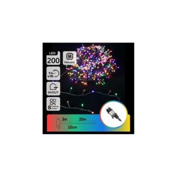 B.V. - LED RGBY kültéri karácsonyi fényfüzér 200xLED/3,6W/230V 20m IP44 B10303ABNI kép