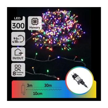 B.V. - LED RGBY kültéri karácsonyi fényfüzér 300xLED/3,6W/230V 30m IP44 B10303ABNJ kép