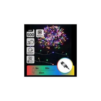 B.V. - LED RGBY Kültéri karácsonyi fényfüzér 500xLED/3,6W/230V 50m IP44 B10303ABNL kép