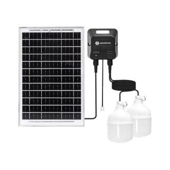 B.V. - napelemes LED csillár, 2×LED, 35 W, 12 V, 6000 mAh, 6500 K, Ø 10 cm B1020134O kép