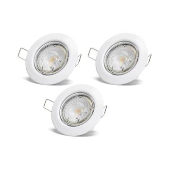 B.V. - SZETT 3x LED beépíthető lámpatest 1x GU10/4,5W/230V 3000K fehér B10307OT3 kép