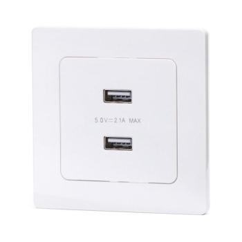 B.V. - USB töltőaljzat kerettel 2x USB-A fehér B20101TSN kép