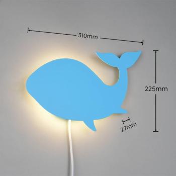Badaki LED fali lámpa, fém, cserélhető lámpaernyő, dugasz