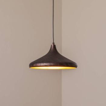 Barek lógó világítás, fekete/arany, Ø 34 cm, fém, E27 kép