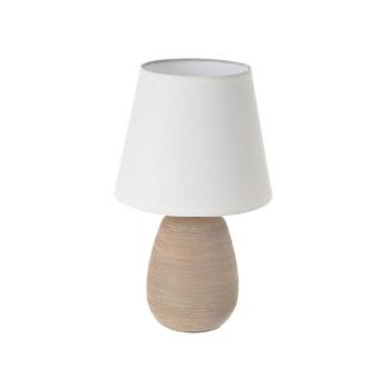 Barna kerámia asztali lámpa textil búrával (magasság 27,5 cm) – Casa Selección kép
