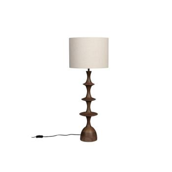 Barna-krémszínű asztali lámpa textil búrával (magasság 90 cm) Cath – Dutchbone kép