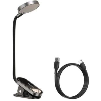 Baseus LED olvasólámpa klipszes, szürke kép