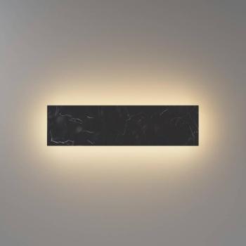 BASIC TEXTURE LED fali lámpa, fekete, szélesség 30 cm, márvány CCT kép