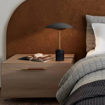 Beacon asztali lámpa Loft, fekete, magasság 42 cm, márvány talpazat kép