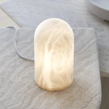 Beacon asztali lámpa Panton, fehér alabástrom kő, magasság 17,5 cm kép