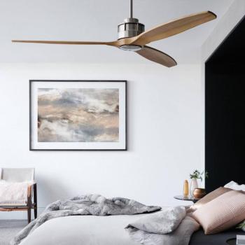 Beacon mennyezeti ventilátor Airfusion Akmani, csendes, teak/króm kép