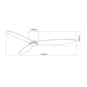 Beacon Airfusion Radar mennyezeti ventilátor, fekete, 132 cm, csendes kép