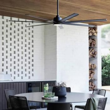 Beacon mennyezeti ventilátor világítással Atlanta fekete DC csendes kép
