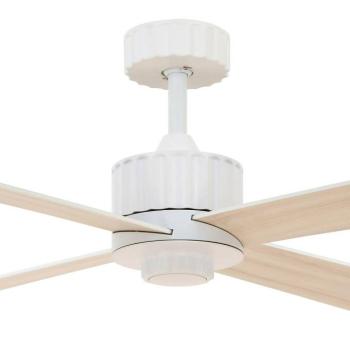 Beacon mennyezeti ventilátor világítással Newport, fehér/tölgyfa, csendes kép
