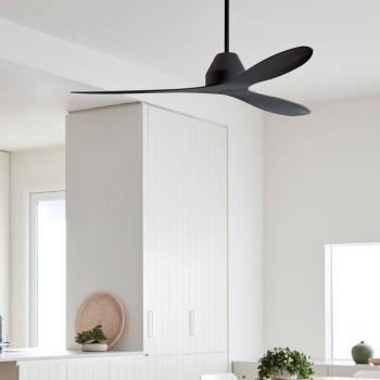 Beacon Whitehaven mennyezeti ventilátor, fekete, csendes, Ø 142 cm kép
