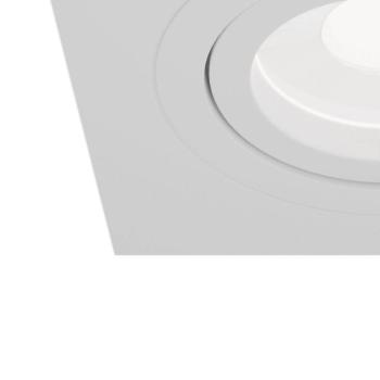 beép. spot Atom, GU10, fehér, szögl. keret kép