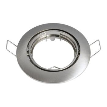 Beépíthető forgatható GU5.3 spot lámpa keret, inox, Optonica, 5171 kép