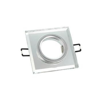 Beépíthető kristály lámpatest SQUARE króm és üveg GU5.3 MR16 90x90x22mm 2012070 VITO kép