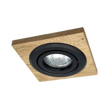 Álmennyezeti lámpa TOBBY 1xGU10/20W/230V 11,5x11,5 cm tölgy/fekete LM-1.282/NATURALNY kép