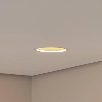BEGA LED mennyezeti süllyesztett spot Studio Line, fehér/brass, öntött kép