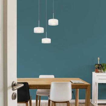 Belinda LED lógó világítás, Ø 40 cm, fehér, 3 izzós, üveg kép