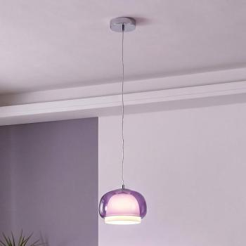 Belomontejo lógó világítás, Ø 22 cm, rózsaszín-átlátszó, üveg kép