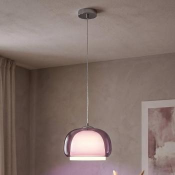 Belomontejo lógó világítás, Ø 30 cm, rózsaszín-átlátszó, üveg kép