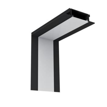 BELSŐ SAROKELEM S48 LED PROFILHOZ FEKETE SÜLLYESZTETT kép