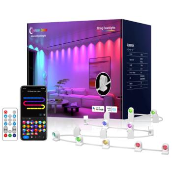 Beltéri LED füzérfény szett, 15 db lámpával , RGB+IC (digitális) , WiFi/Bluetooth+IR távirányító , 3m , TUYA kompatibilis, LEDISSIMO AMBIENT LIGHT kép