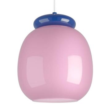 Berardelli lógó világítás, rózsaszín/kék, Ø 23 cm, üveg, E27 kép