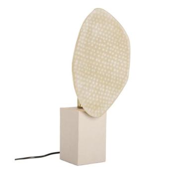 Bézs fém asztali lámpa fém búrával (magasság 46 cm) Neev – Bizzotto kép
