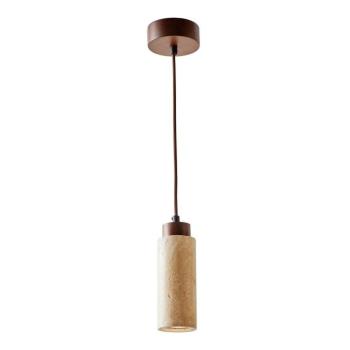 Bézs függőlámpa kő búrával ø 6,5 cm Selma – Opviq lights kép