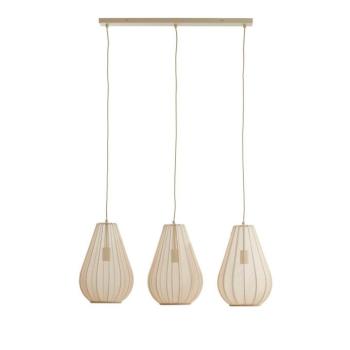 Bézs függőlámpa textil búrával Itela – Light & Living kép