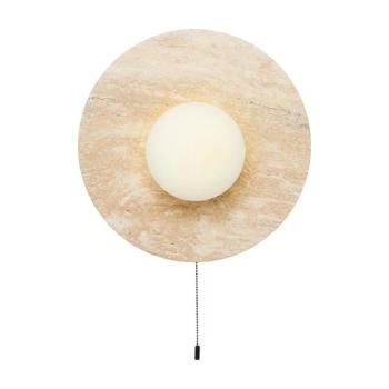 Bézs kő fali lámpa ø 12 cm Hilde – Opviq lights kép