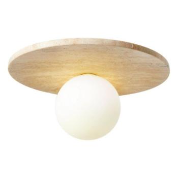 Bézs kő mennyezeti lámpa üveg búrával ø 12 cm Hilde – Opviq lights kép