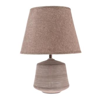 Bézs-világosbarna kerámia asztali lámpa textil búrával (magasság 33 cm) Filia – Dakls kép