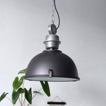 Bikkel függesztéklámpa, Ø 42 cm, fekete, fém, üveg, E27 kép
