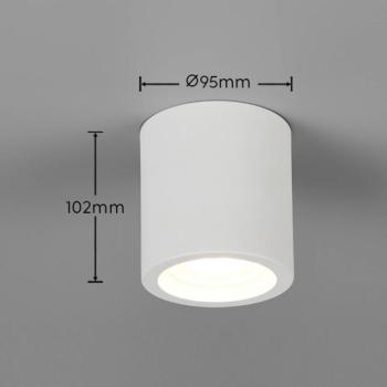 Biscotto mennyezeti lámpa, matt fehér, Ø 9,5 cm, fém, IP44 kép