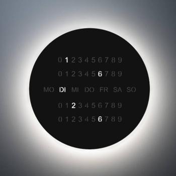 BLADE O'CLOCK LED fali lámpa, fekete, Ø 59 cm-es fém fali óra kép