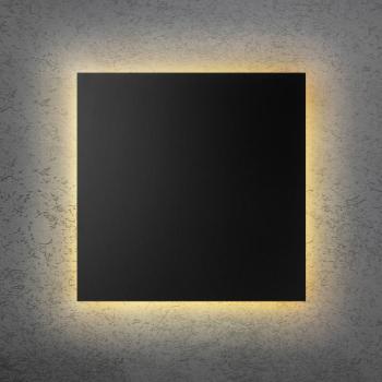 BLADE Q LED fali világítás, fekete, 44 x 44 cm, fém, dimmelhető kép
