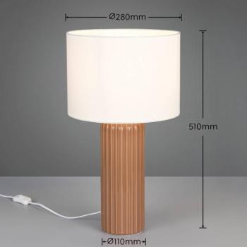 Blair asztali világítás, magasság 51 cm, mokka, E27, kerámia