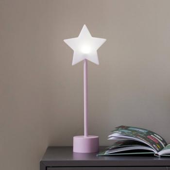 Blizz LED tölthető asztali világítás, rózsaszín, 40 cm, csillag alakú, kép