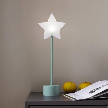 Blizz LED tölthető asztali világítás, zöld, 40 cm, csillag alakú, dimmelhető kép