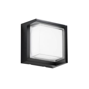 BLOCK LED kültéri falilámpa, fekete, 16 cm műanyag, CCT kép